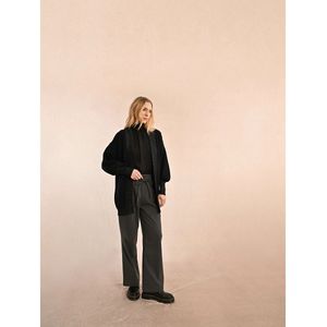 MOLLY BRACKEN - Vest - Zwart - Viscose - Glanzende Afwerkingen