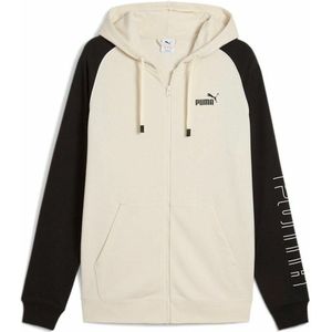 PUMA - Sport - Sweater - Creme/Zwart - Katoen/Polyester