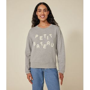 PETIT BATEAU - Sweater - Licht Mêleegrijs - Katoen