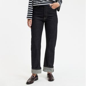 LA REDOUTE COLLECTIONS - Selvedge Straight Jeans - Blauw - Denim