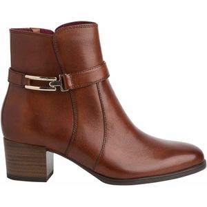 Leren bottines met hak TAMARIS. Leer materiaal. Maten 38. Kastanje kleur