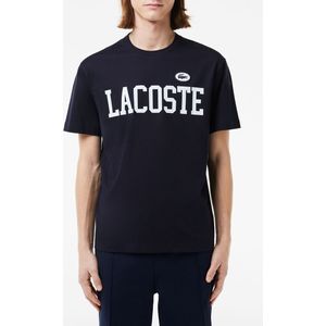 T-shirt met ronde hals in jersey met logo LACOSTE. Katoen materiaal. Maten S. Blauw kleur
