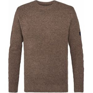 Trui met ronde hals PETROL INDUSTRIES. Katoen materiaal. Maten S. Kastanje kleur