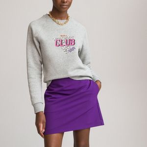Sweater met tekst LA REDOUTE COLLECTIONS. Katoen materiaal. Maten XXL. Grijs kleur
