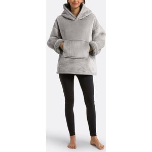 Javi - Plaid Fleece Sweater - Grijs - 100% Gerecycled Polyester