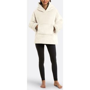 SO'HOME - Plaid Fleece Sweater - Ecru - Unisex - 100% Gerecycled Polyester