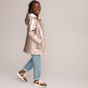 Lang vest met kap LA REDOUTE COLLECTIONS. Polyester materiaal. Maten 6 jaar - 114 cm. Goudkleur kleur