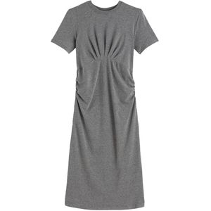 LA REDOUTE COLLECTIONS - Rechte Zwangerschapsjurk - Mêleegrijs - Katoen