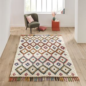 Vloerkleed in berber stijl Ourika LA REDOUTE INTERIEURS. Wol materiaal. Maten 160 x 230 cm. Multicolor kleur