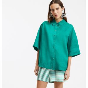 AMBER LA REDOUTE COLLECTIONS - Overhemd - Groen - Linnen