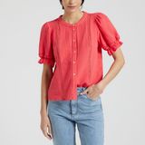 Blouse met pofmouwen VERO MODA. Katoen materiaal. Maten S. Roze kleur