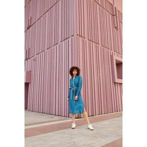 LA PETITE ÉTOILE - ROMY - Blousejurk - Blauw - Viscose