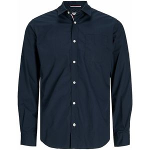 JACK & JONES - Effen Hemd - Marineblauw - Katoen