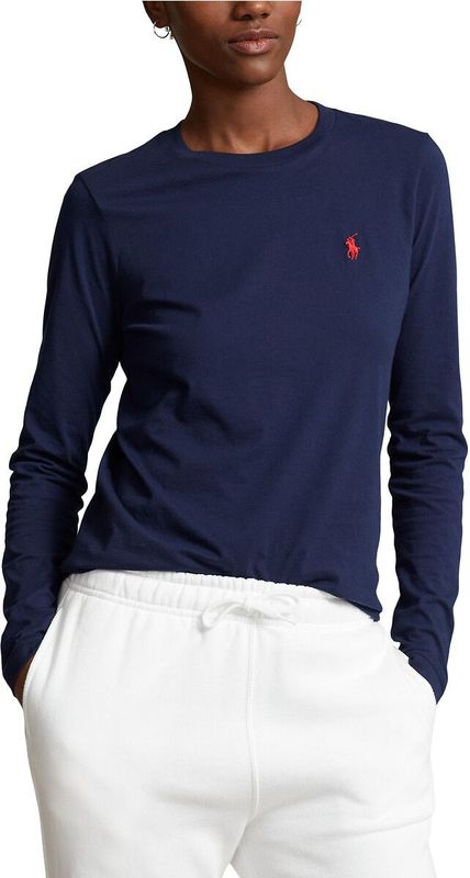 Polo Ralph Lauren - T-shirt - Blauw - Lange Mouwen - Katoen