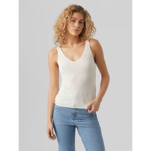 Tank top met V-hals VERO MODA. Viscose materiaal. Maten XL. Wit kleur