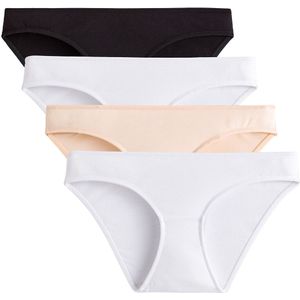 LA REDOUTE COLLECTIONS - Zwangerschapsslip - Wit/Zwart/Huidskleur - Katoen