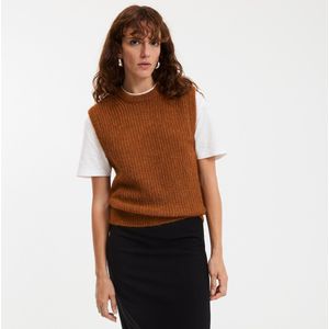LA REDOUTE COLLECTIONS - Trui zonder Mouwen - Kastanje Kleur - Alpaga Mix