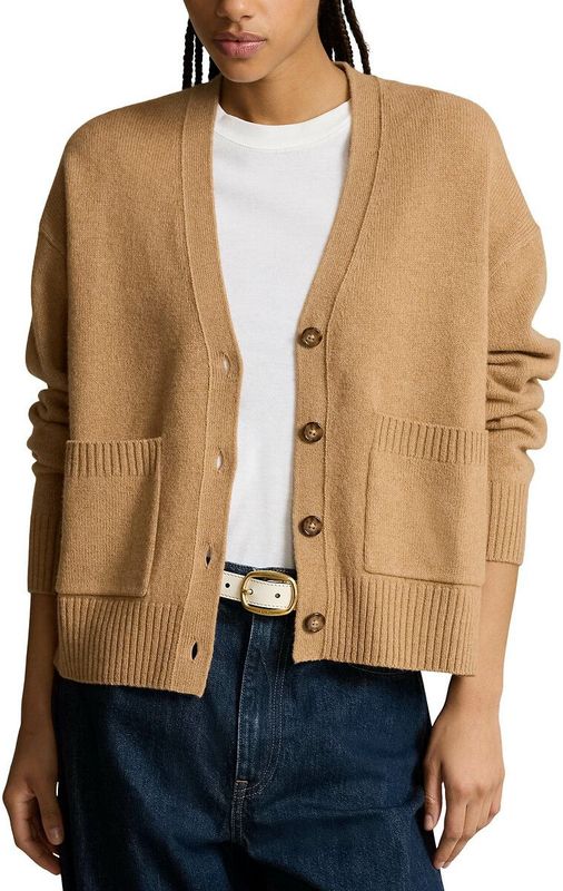 Polo Ralph Lauren Gebreid vest  camel / wit