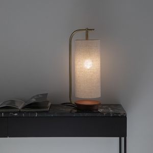 Lamp in linnen en simili, Yob AM.PM. Linnen materiaal. Maten één maat. Beige kleur