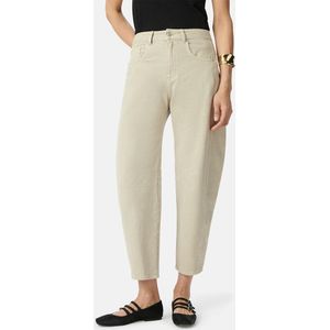 IKKS - Ballonjeans - Beige - Kort Gesneden - Denim Materiaal