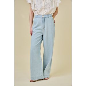 SEE U SOON - Wijde Denim Broek - Licht Jeansblauw - 100% Katoen
