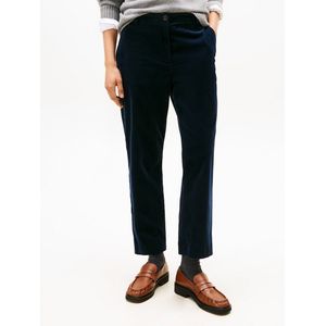 Rechte fluwelen broek TOMMY HILFIGER. Katoen materiaal. Maten 36 FR - 34 EU. Blauw kleur
