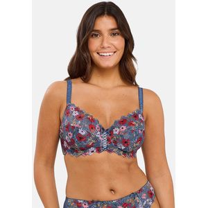 ARUM MOSAIC SANS COMPLEXE - Balconette BH - Grijs - Polyamide - Bloemenprint