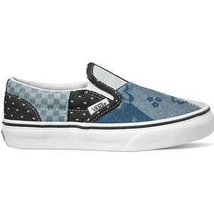 Sneakers Classic Slip-On Patchwork VANS. Polyester materiaal. Maten 34. Blauw kleur