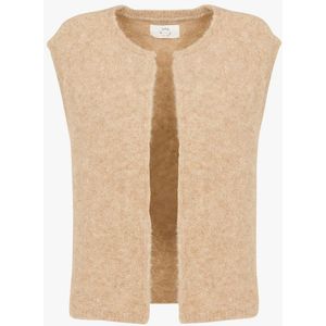 Mouwloos vest, ACHILLE DES PETITS HAUTS. Acryl materiaal. Maten 1(S). Kastanje kleur