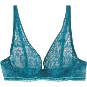 LA REDOUTE COLLECTIONS - Foulard BH - Groen - Graphic - Kant