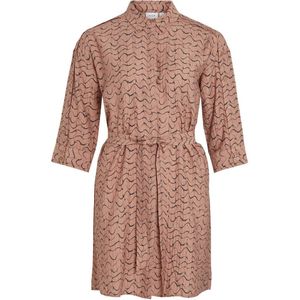 VILA - Bedrukt Hemdjurk - Roze - Viscose