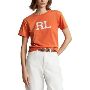 T-shirt met ronde hals en korte mouwen POLO RALPH LAUREN. Katoen materiaal. Maten S. Oranje kleur