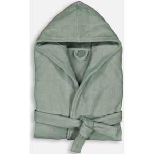 LA REDOUTE INTERIEURS - Trizie - Badjas met Kap - Groen - Fluwelen Badstof