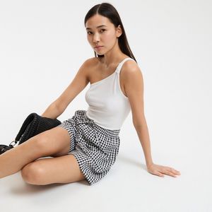 LA REDOUTE COLLECTIONS - Tanktop - Wit - Katoen - Asymmetrische Band