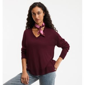 LA REDOUTE COLLECTIONS - Trui - Bordeaux Rood - Viscose - Fijn Tricot