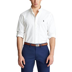 Recht hemd custom fit Oxford POLO RALPH LAUREN. Katoen materiaal. Maten S. Wit kleur