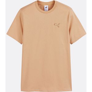 PUMA - T-shirt - Beige - Katoen - Korte Mouwen