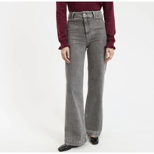 LA REDOUTE COLLECTIONS - Wijde Jeans - Lichtgrijs - Hoge Taille