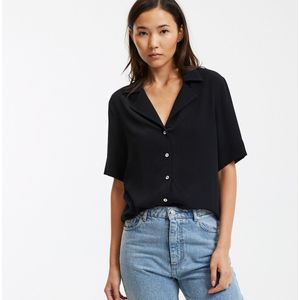 LA REDOUTE COLLECTIONS - Blouse - Zwart - Viscose - Korte Mouwen