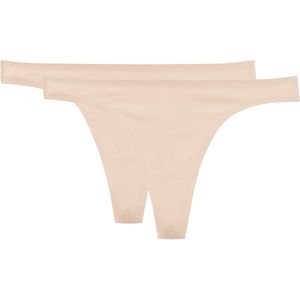 LA REDOUTE COLLECTIONS - Set van 2 Strings - Microvezel - Huidskleur