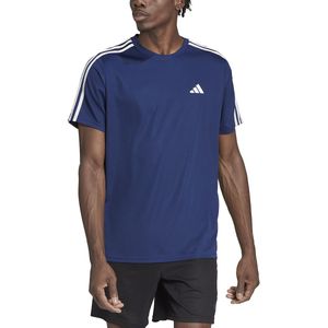 T-shirt voor training Train Essentials 3-Stripes adidas Performance. Polyester materiaal. Maten L. Blauw kleur