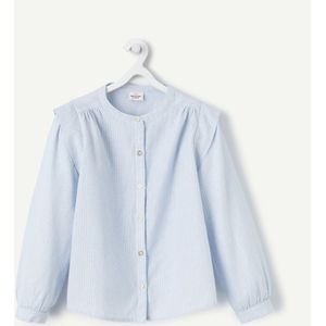 Gestreept hemd met lange mouwen TAPE A L'OEIL. Katoen materiaal. Maten 8 jaar - 126 cm. Blauw kleur