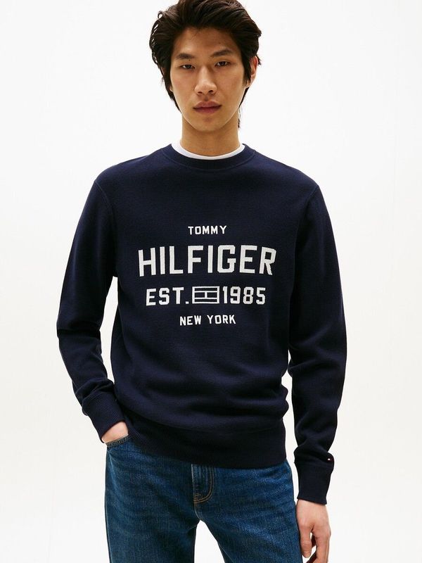 Tommy Hilfiger - Crewneck Sweater - Blauw - Heren - Katoen