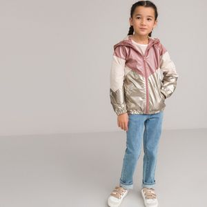 Windjack met kap LA REDOUTE COLLECTIONS. Polyester materiaal. Maten 5 jaar - 108 cm. Beige kleur