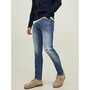 Slim stretch jeans Glenn JACK & JONES. Katoen materiaal. Maten W33 - Lengte 34. Blauw kleur