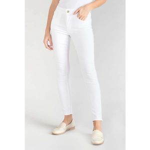 Slim jeans met hoge taille LE TEMPS DES CERISES. Denim materiaal. Maten 30 US - 38 EU. Wit kleur
