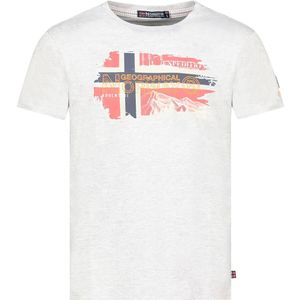 Geographical Norway - Jysuis - T-shirt - Sneeuwgrijs - Katoen