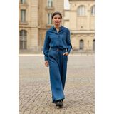 LA PETITE ÉTOILE - PRESLEY - Broek - Blauw - Lyocell met Wijde Pijpen