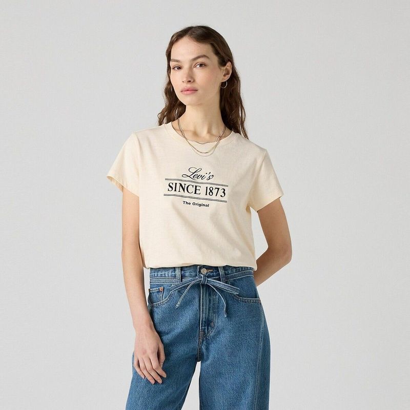 LEVI'S - T-shirt Boxy - Grijs - Katoen