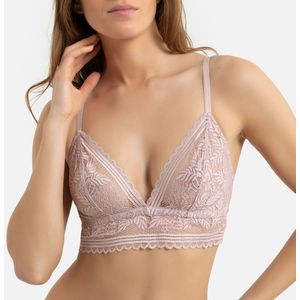 Bustier Signature, JEANNE LA REDOUTE COLLECTIONS. Kant materiaal. Maten 85B FR - 70B EU. Roze kleur